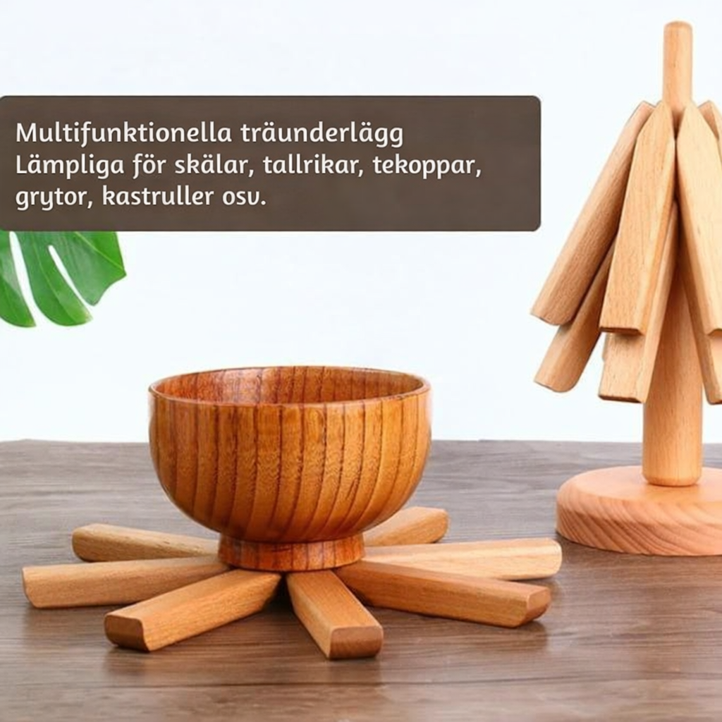 Träskydd™ | Bordsunderlägg i trä och värmetåliga bordsunderlägg