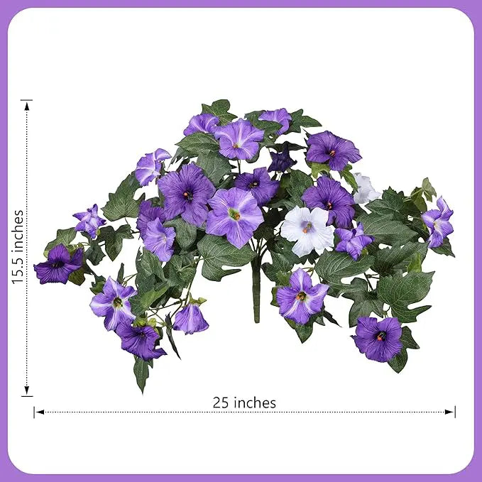 EvigBlom™ | Konstgjorda Petunior(2-pack) – För ute & inne