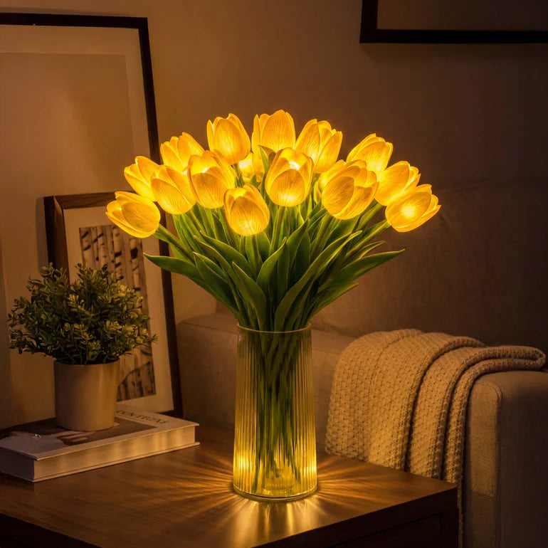 TulpanLjus™ | Romantic Tulip LED Light – Batteridrivna LED-tulpaner som kombinerar blomsterdekor med mjukt stämningsljus