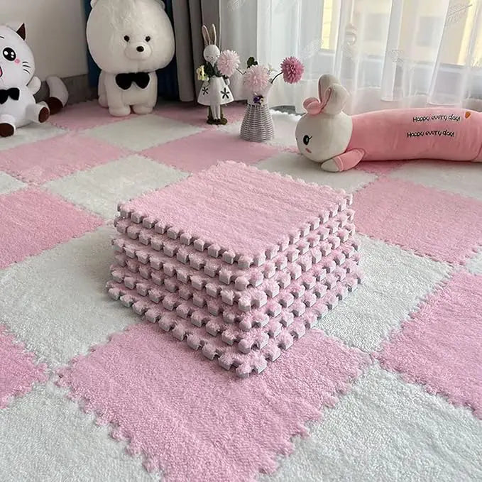 ComfortTiles™ | Mjuka, modulära golvplattor som skapar trygg lek – och snygg inredning. (10-pack)