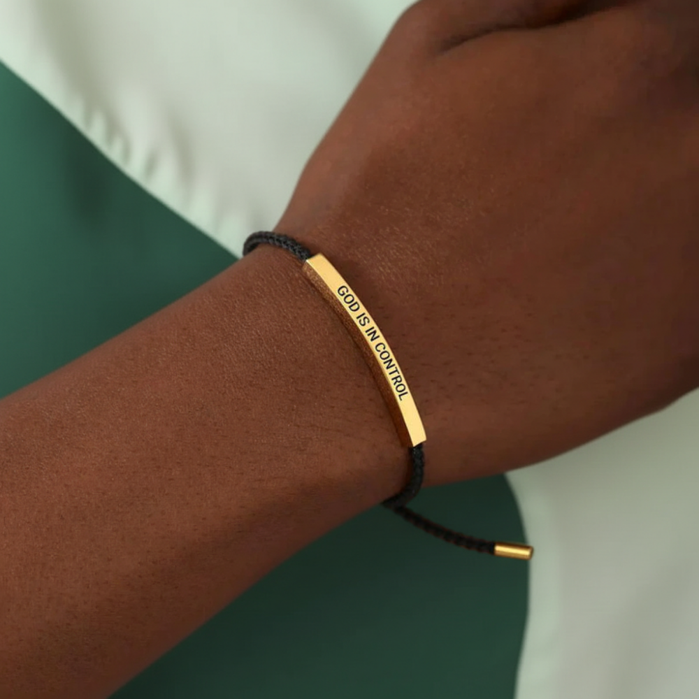 MinneOrd™ | Flätat inspirerande armband i rostfritt stål