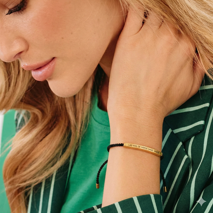 MinneOrd™ | Flätat inspirerande armband i rostfritt stål