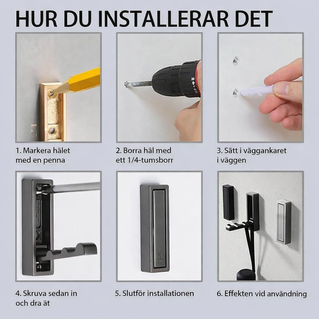 VikKrok™ | Modern hopfällbar väggkrok