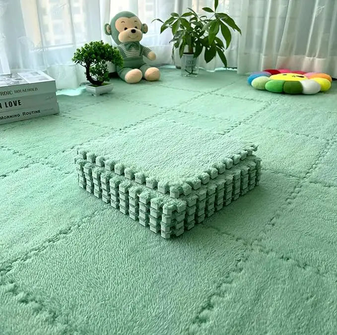 ComfortTiles™ | Mjuka, modulära golvplattor som skapar trygg lek – och snygg inredning. (10-pack)