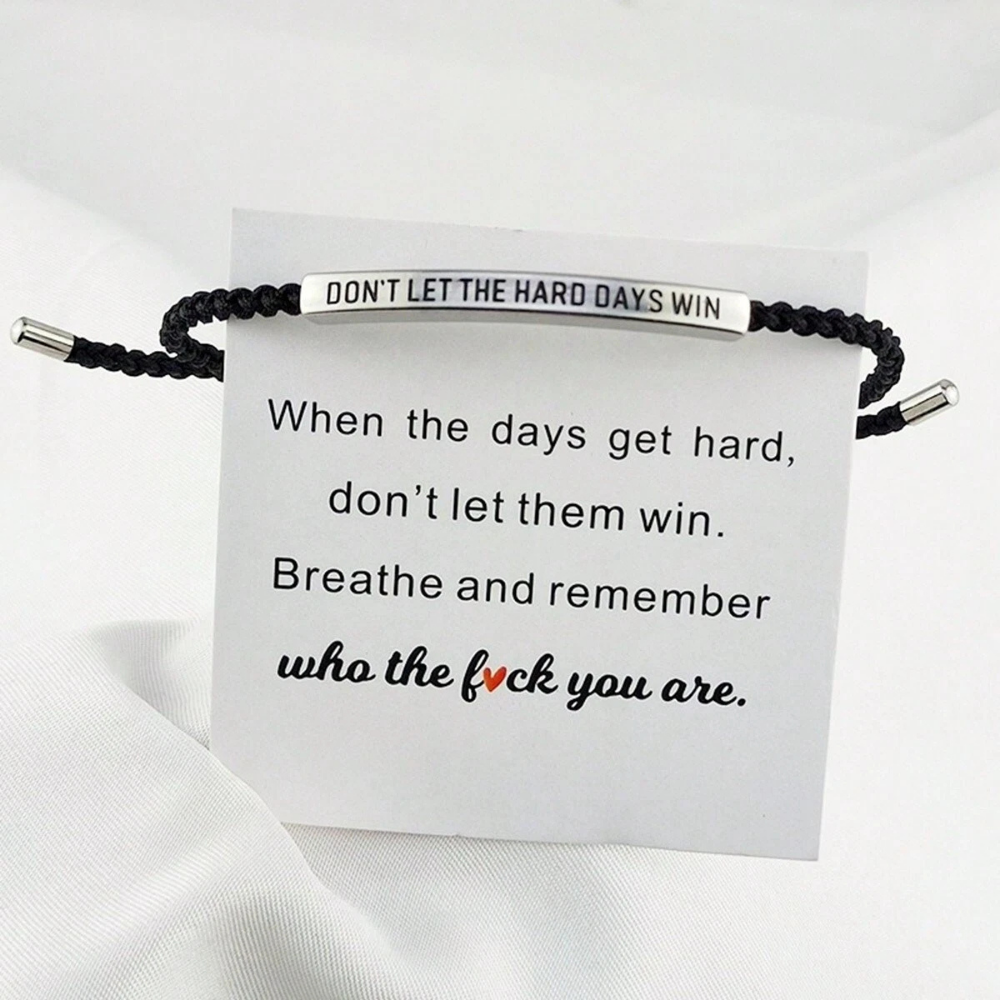 MinneOrd™ | Flätat inspirerande armband i rostfritt stål
