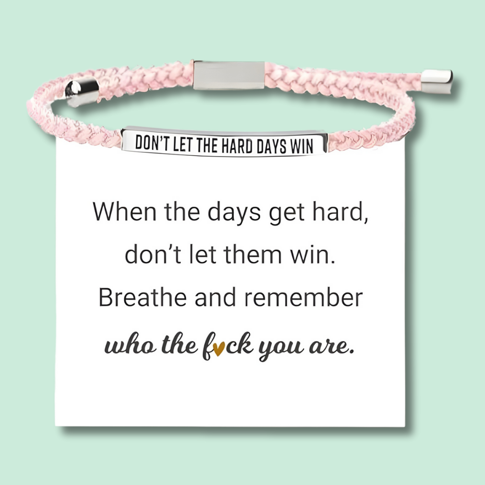 MinneOrd™ | Flätat inspirerande armband i rostfritt stål