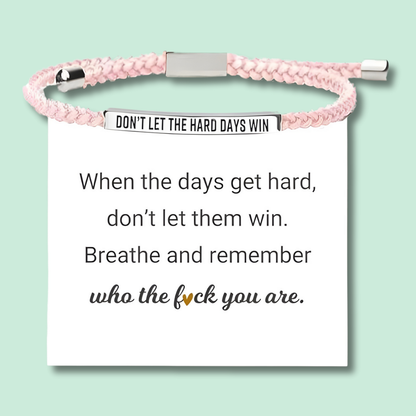 MinneOrd™ | Flätat inspirerande armband i rostfritt stål
