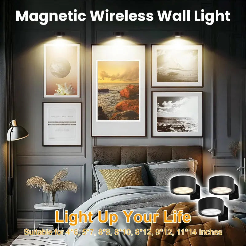 Lampix™ | Magnetisk Multifunktionell Trådlös Vägglampa (3-pack)