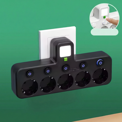 StrömPort™ | Smart multikontakt med USB-laddningshub