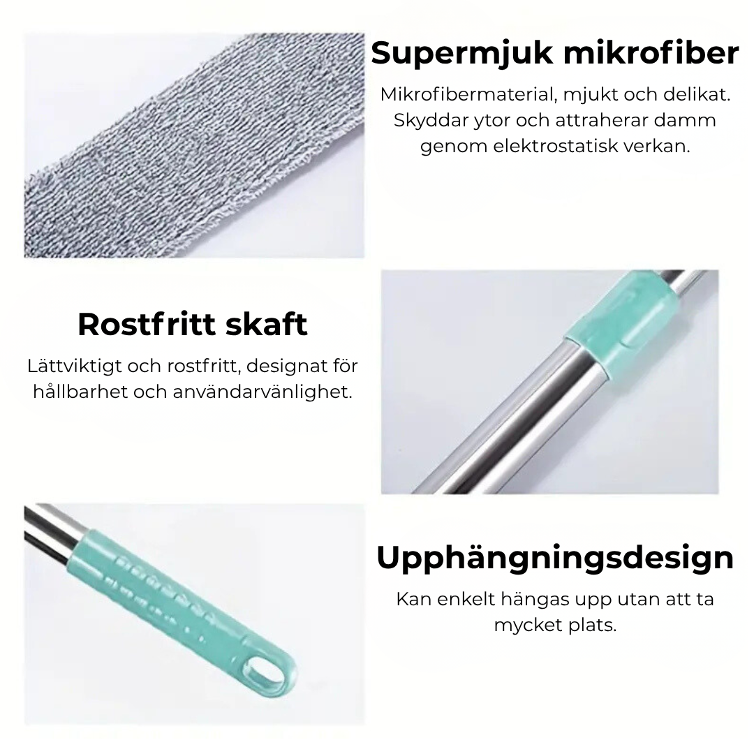 DammSvep™ | Det enklaste sättet att rengöra under möbler på några sekunder
