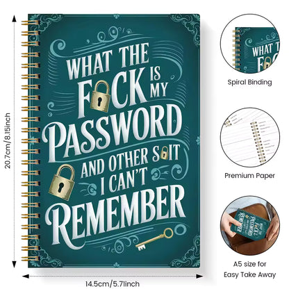 PassLog™ | Rolig Lösenordsbok / Password Organizer