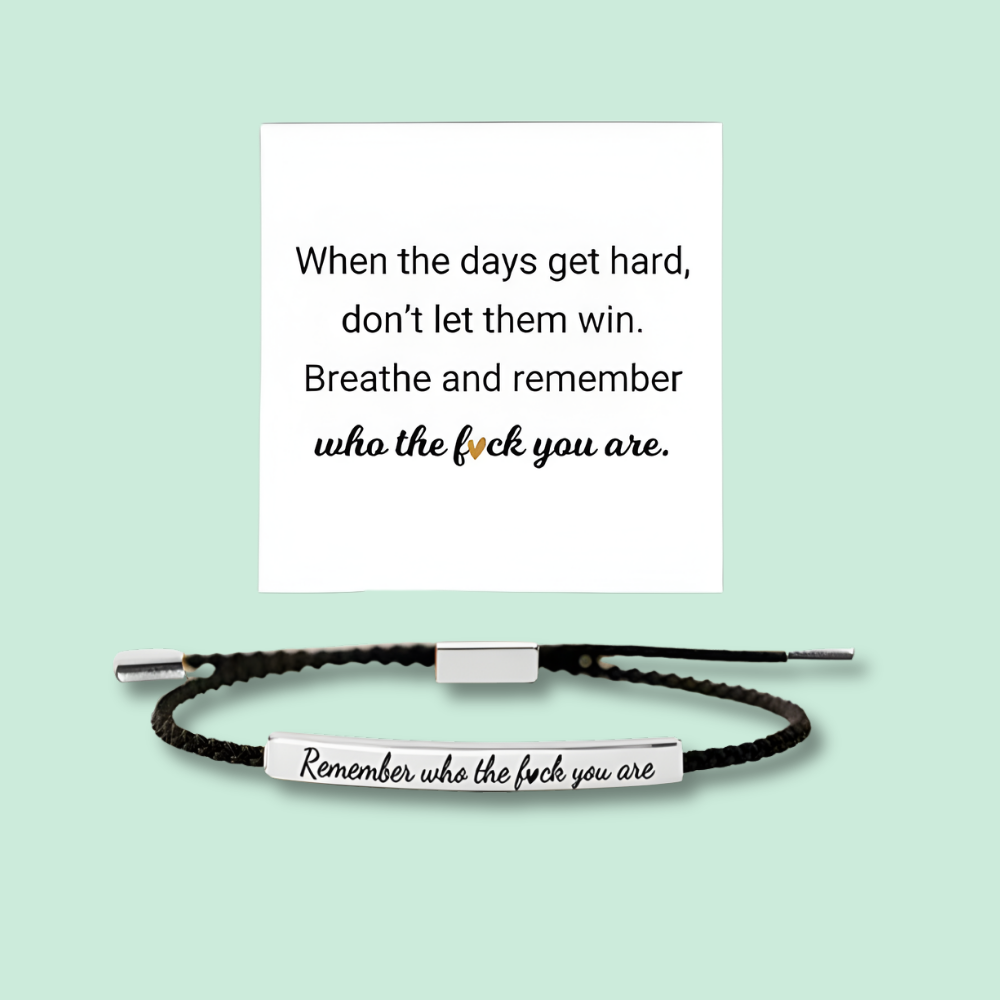 MinneOrd™ | Flätat inspirerande armband i rostfritt stål