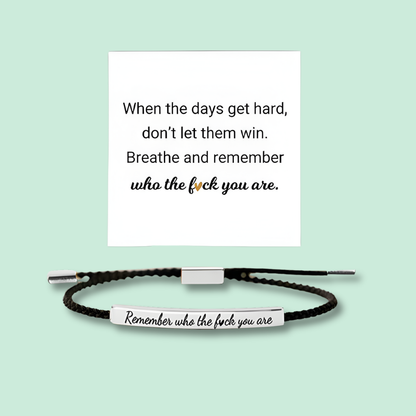 MinneOrd™ | Flätat inspirerande armband i rostfritt stål