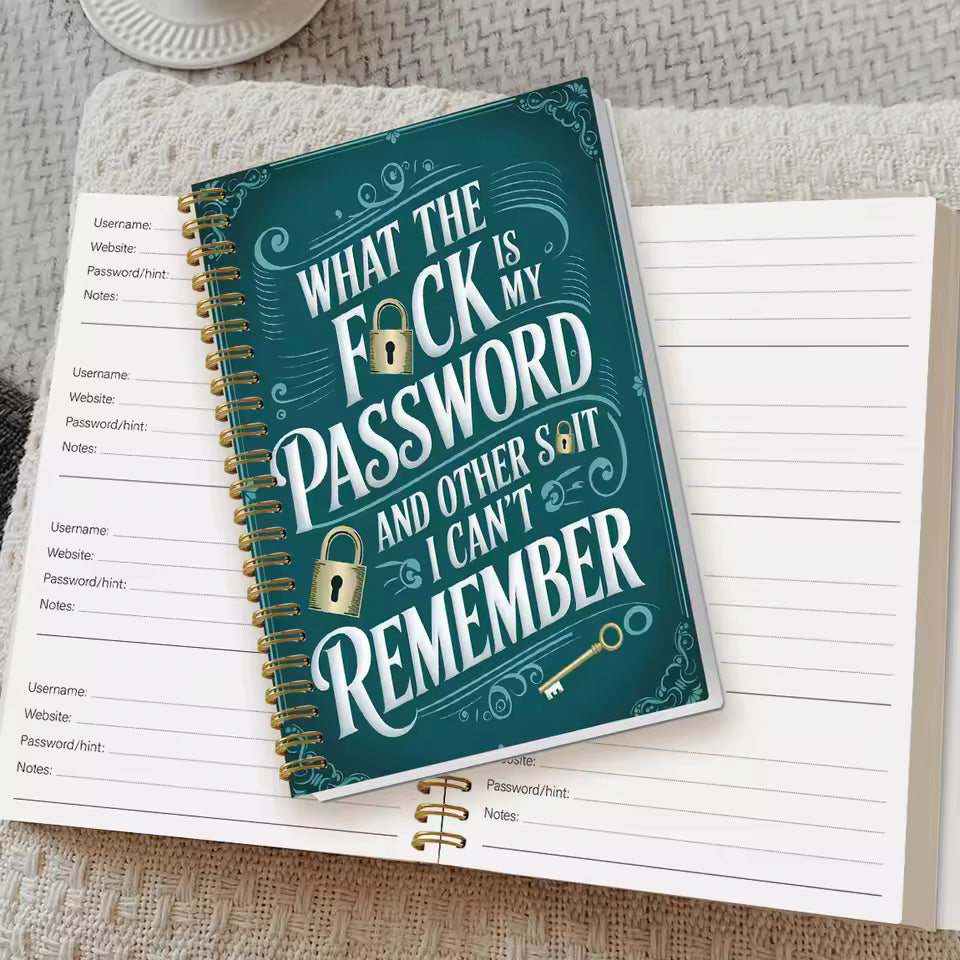 PassLog™ | Rolig Lösenordsbok / Password Organizer