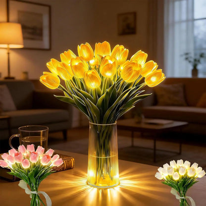 TulpanLjus™ | Romantic Tulip LED Light – Batteridrivna LED-tulpaner som kombinerar blomsterdekor med mjukt stämningsljus