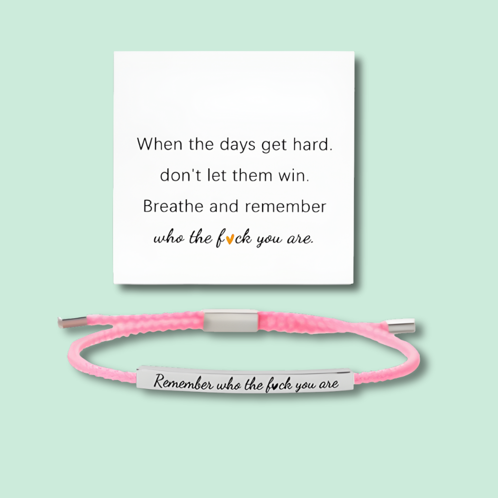 MinneOrd™ | Flätat inspirerande armband i rostfritt stål