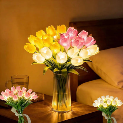 TulpanLjus™ | Romantic Tulip LED Light – Batteridrivna LED-tulpaner som kombinerar blomsterdekor med mjukt stämningsljus