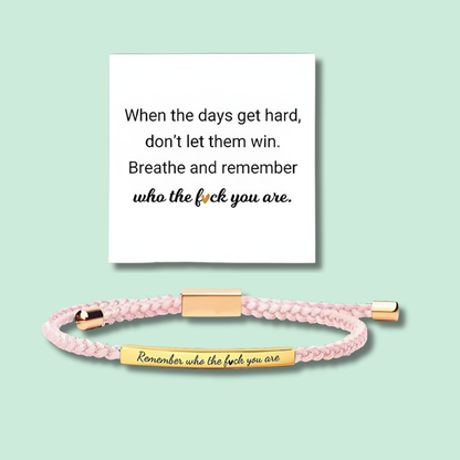MinneOrd™ | Flätat inspirerande armband i rostfritt stål