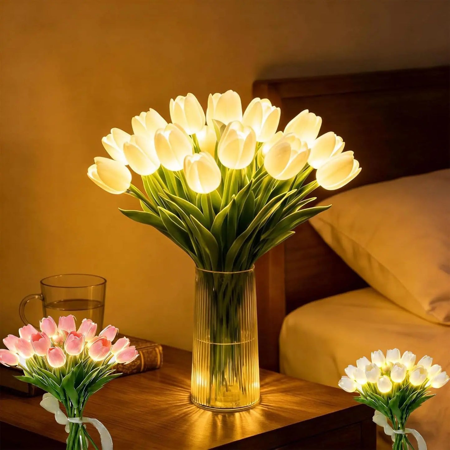 TulpanLjus™ | Romantic Tulip LED Light – Batteridrivna LED-tulpaner som kombinerar blomsterdekor med mjukt stämningsljus