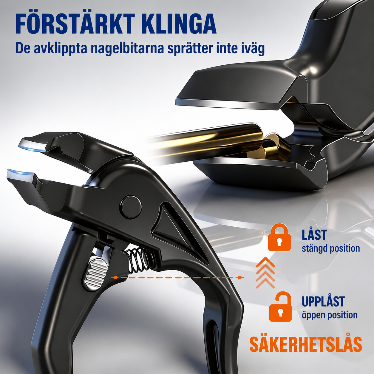ErgoKlipp™ Ergonomiskt böjd nagelklippare – för tjocka naglar, inåtväxta naglar och enkel klippning