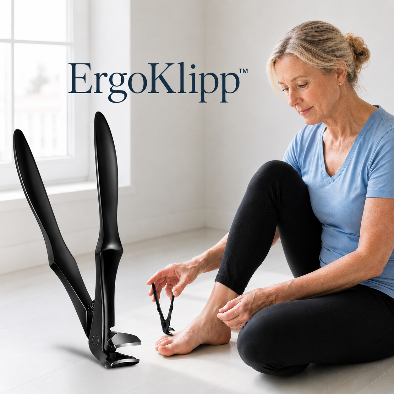 ErgoKlipp™ Ergonomiskt böjd nagelklippare – för tjocka naglar, inåtväxta naglar och enkel klippning