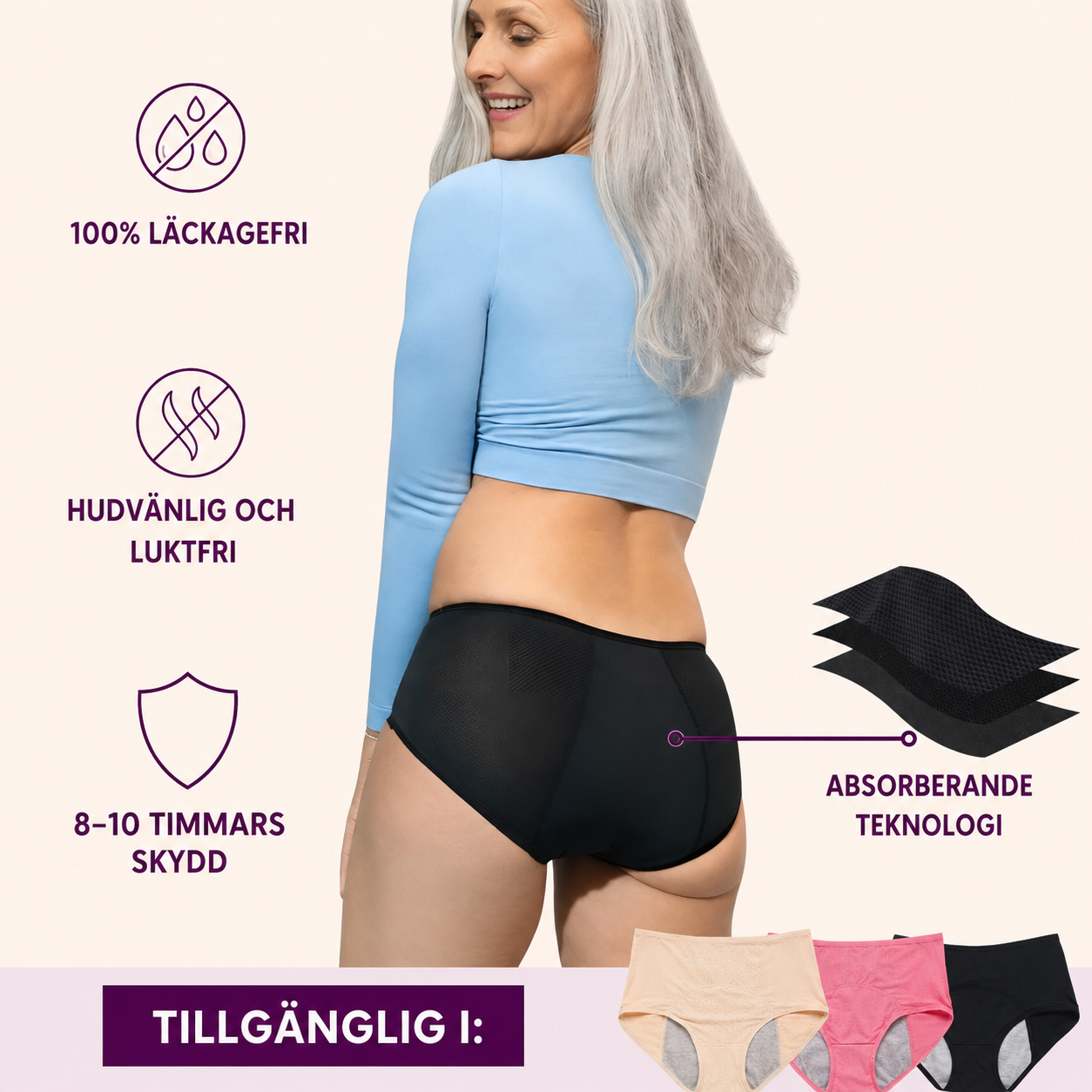 VivaDry™ | Läckagesäkra underkläder (5-pack)