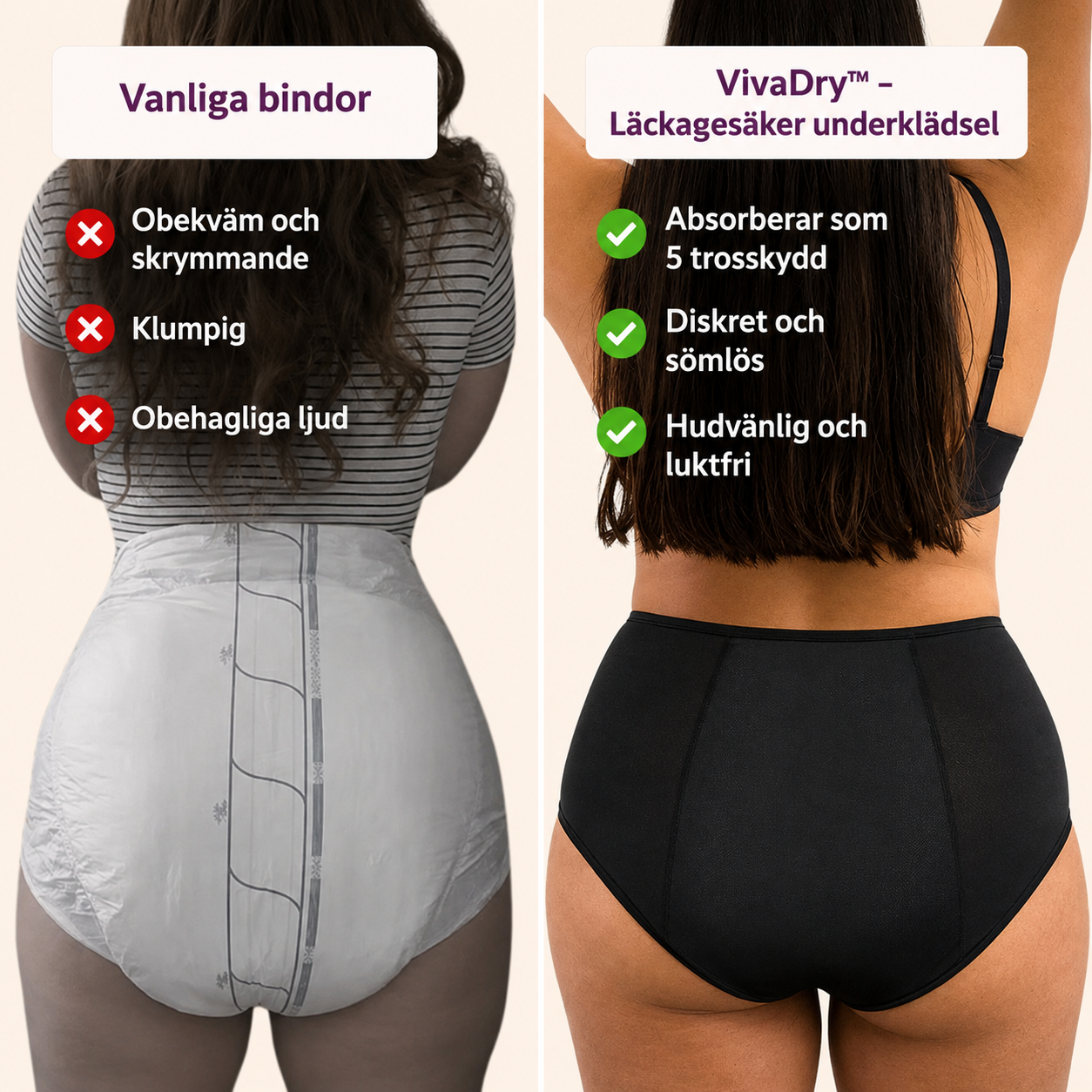 VivaDry™ | Läckagesäkra underkläder (5-pack)