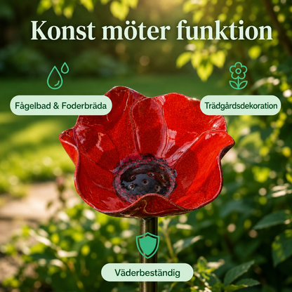 BlomHamn™ | Trädgårdsfågelbad & vattenstation för pollinerare