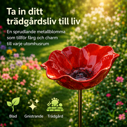 BlomHamn™ | Trädgårdsfågelbad & vattenstation för pollinerare