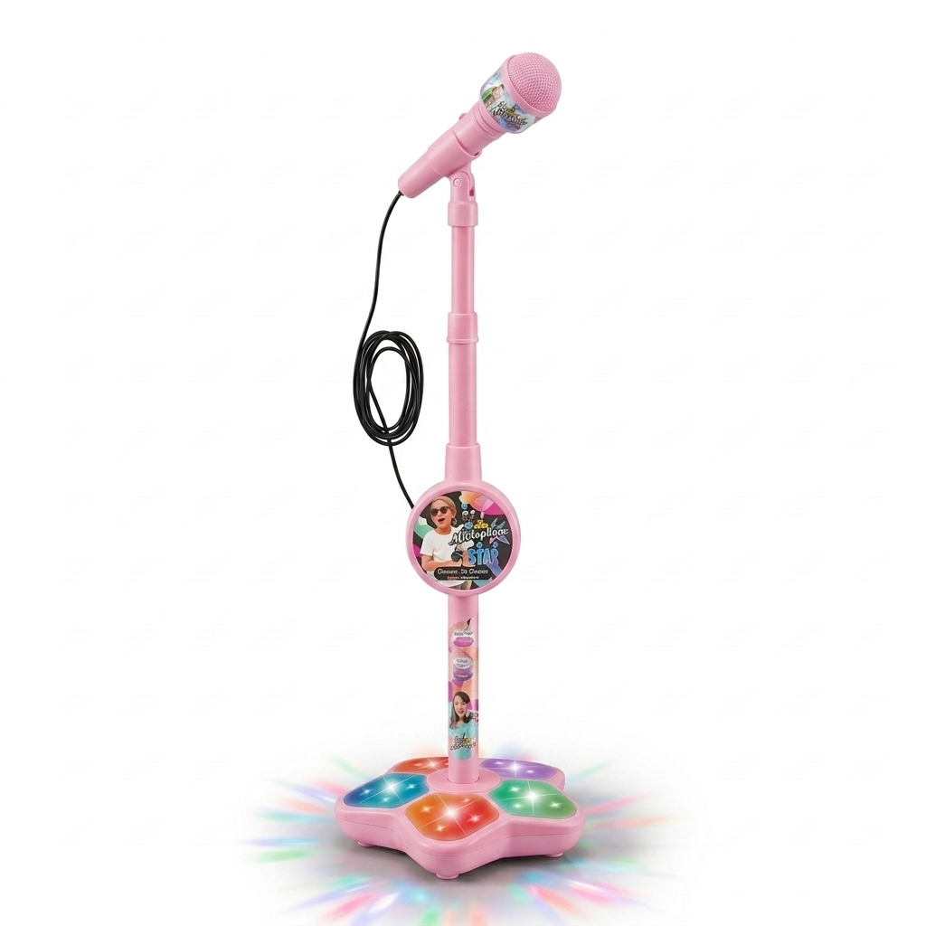 Superstar™ | Karaoke-set för Barn med Mikrofon & Stativ – Musikaliskt Lärspel