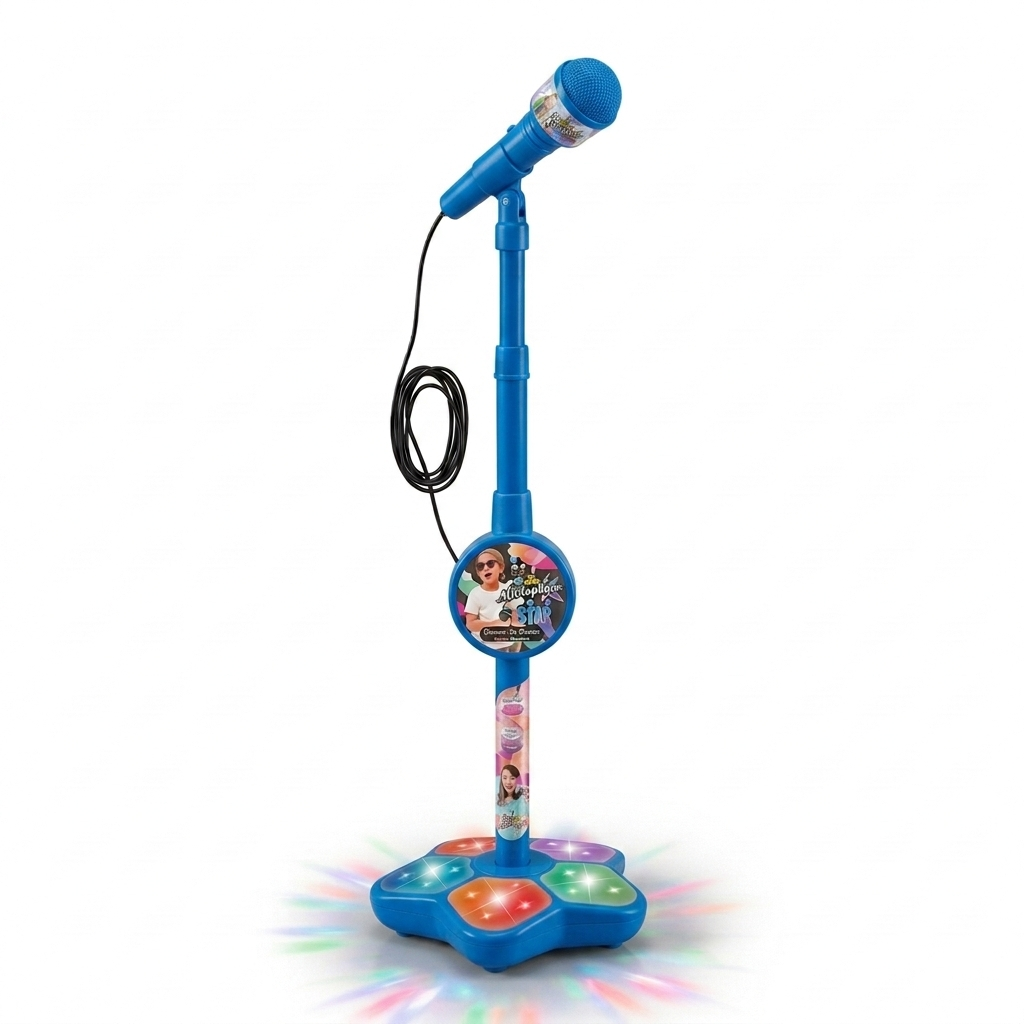 Superstar™ | Karaoke-set för Barn med Mikrofon & Stativ – Musikaliskt Lärspel