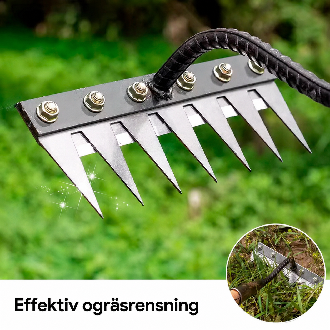 Ogräsrensare i stål | Kraftigt trädgårdsredskap