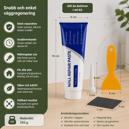VäggFix™ | Snabb Fyllning För Sprickor Och Hål