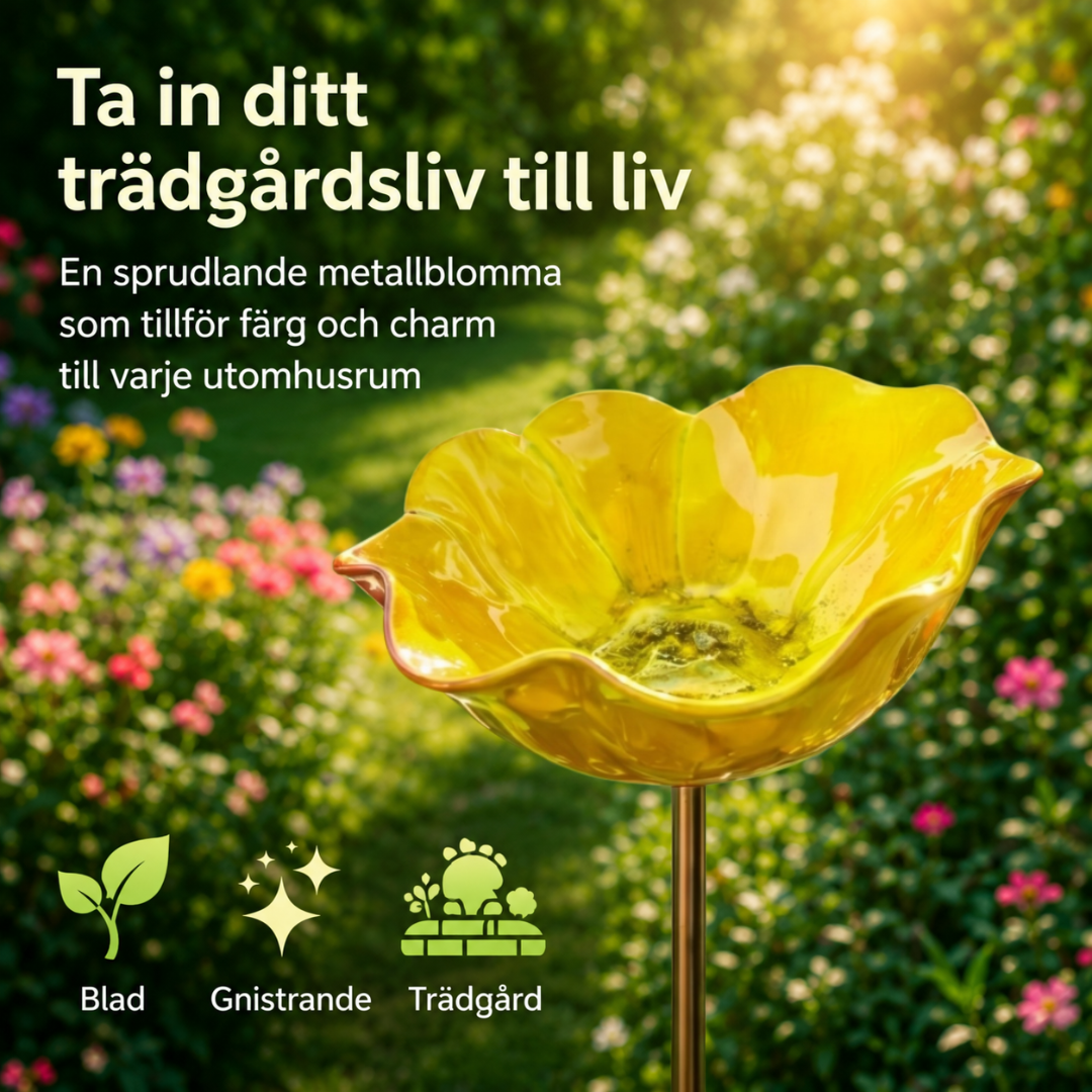 BlomHamn™ | Trädgårdsfågelbad & vattenstation för pollinerare