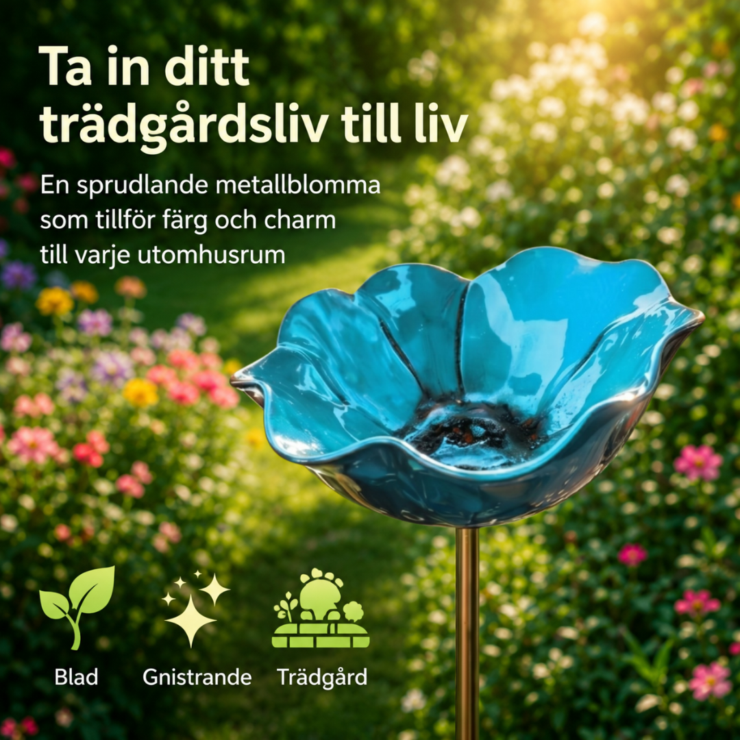 BlomHamn™ | Trädgårdsfågelbad & vattenstation för pollinerare