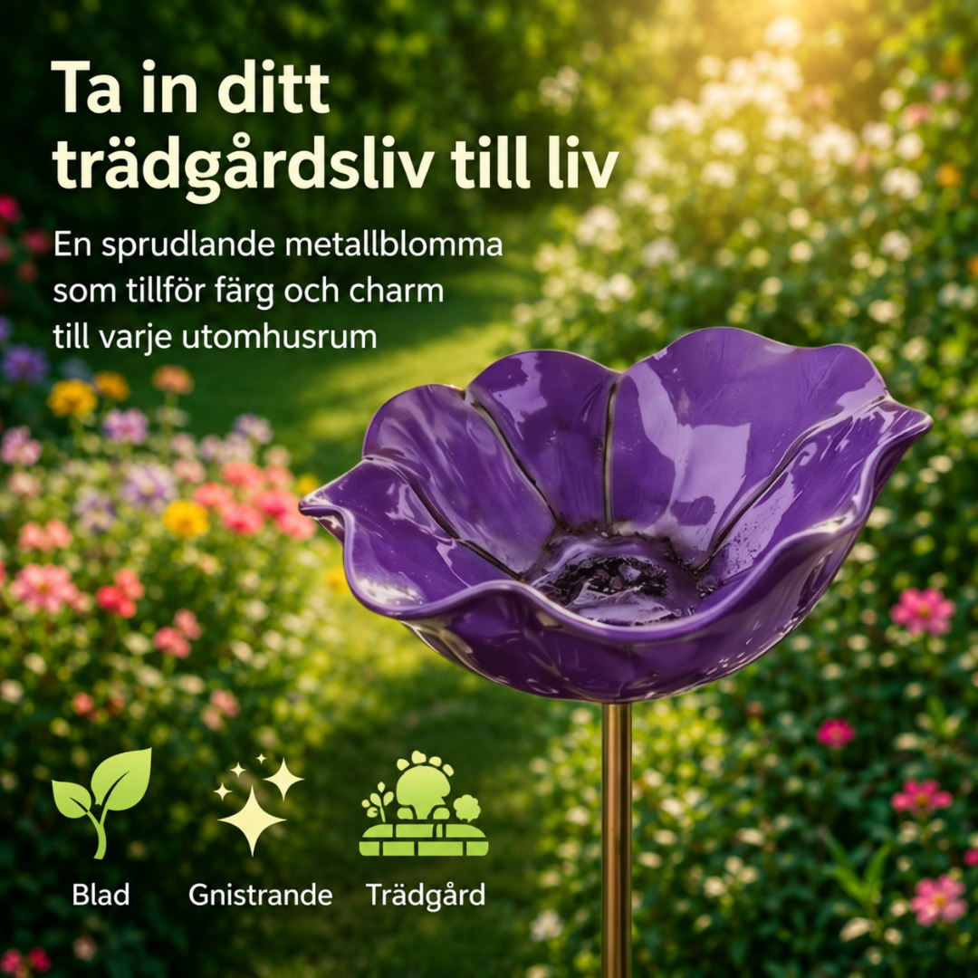 BlomHamn™ | Trädgårdsfågelbad & vattenstation för pollinerare
