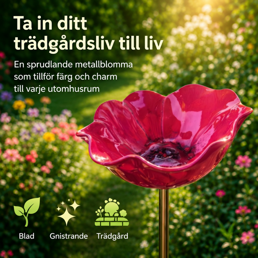 BlomHamn™ | Trädgårdsfågelbad & vattenstation för pollinerare