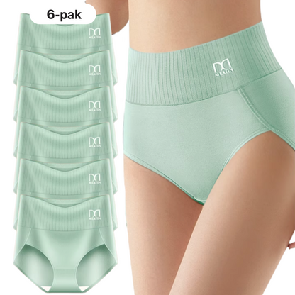 StödSilhuett™ | 6-pack andningsbara och bekväma högmidjade trosor med magkontroll