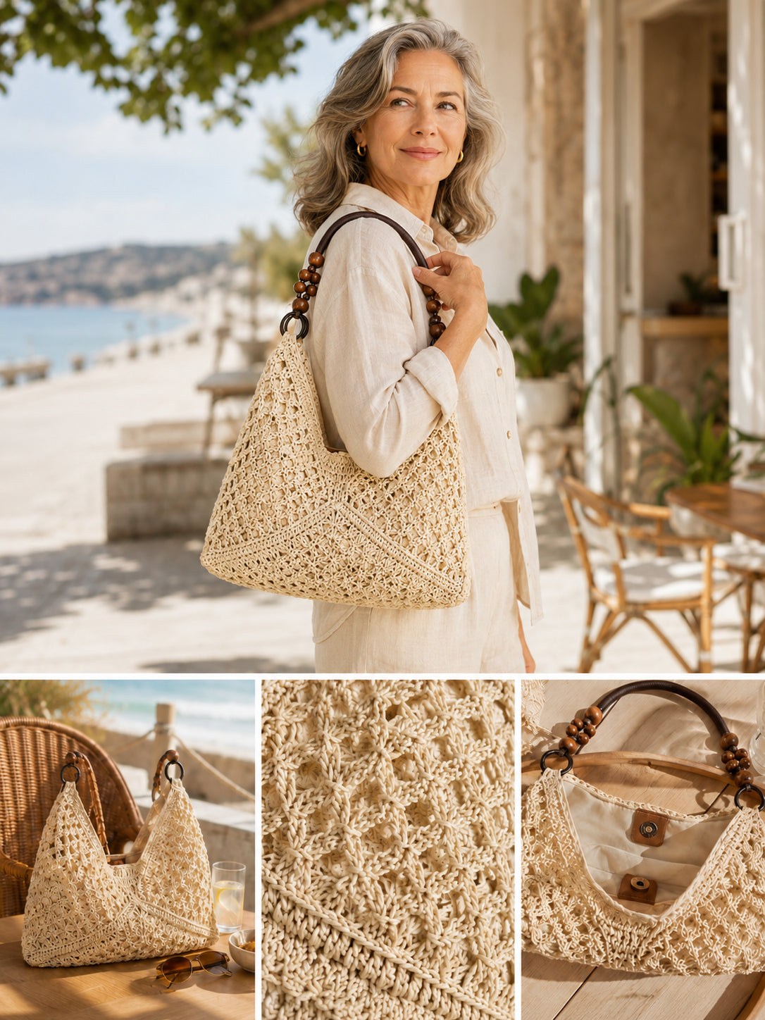 Bohéva™ | Boho Classic Woven Tote Bag
